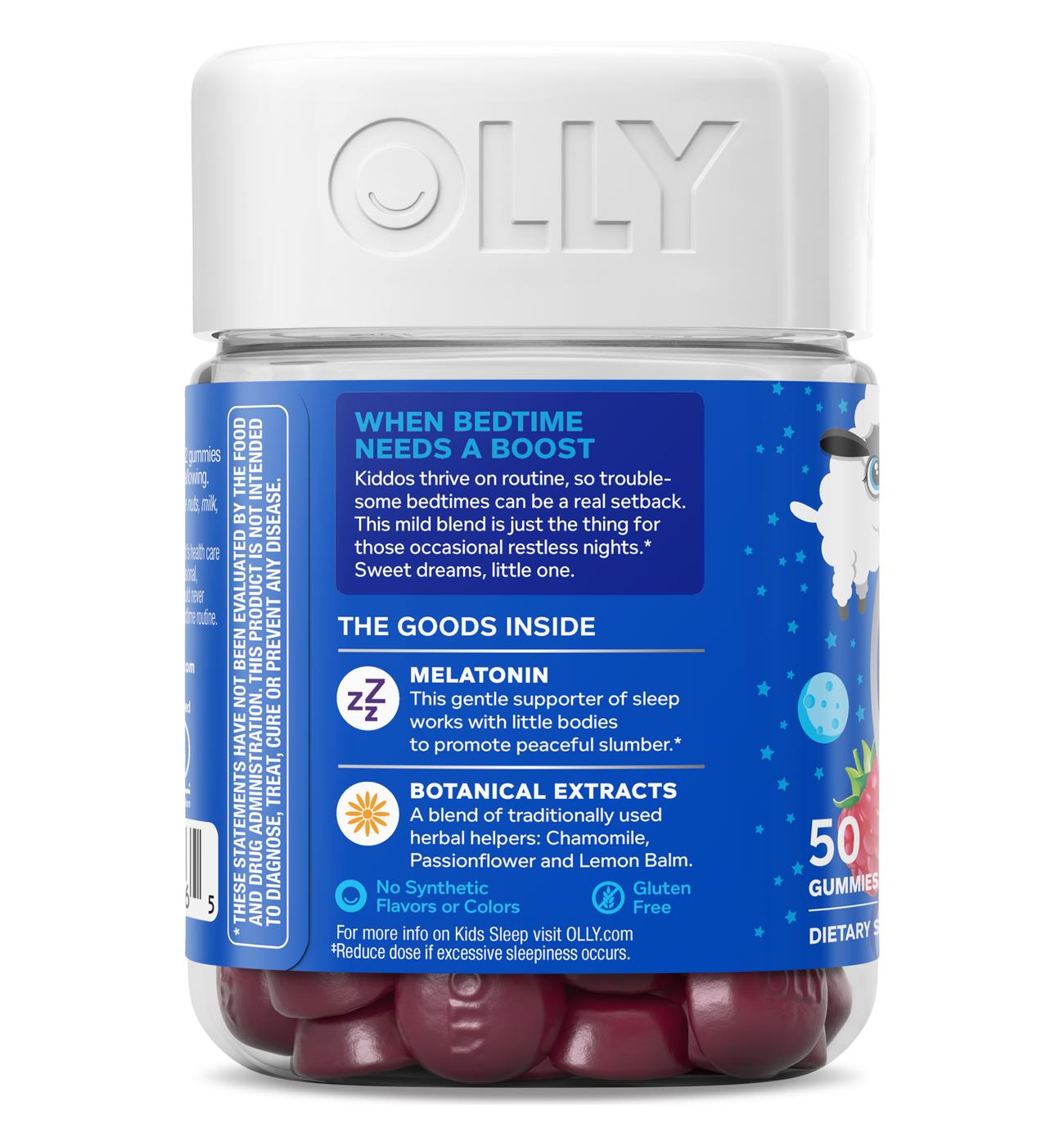 OLLY Kids Melatonin & L-Theanine .5 mg Sleep Gummies - Raspberry; image 4 of 5