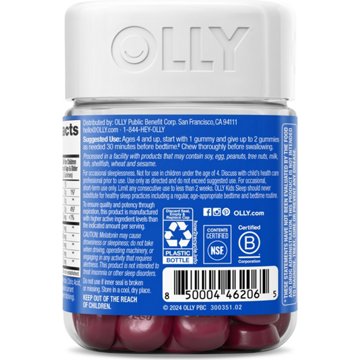 OLLY Kids Melatonin & L-Theanine .5 mg Sleep Gummies - Raspberry, 50 ct