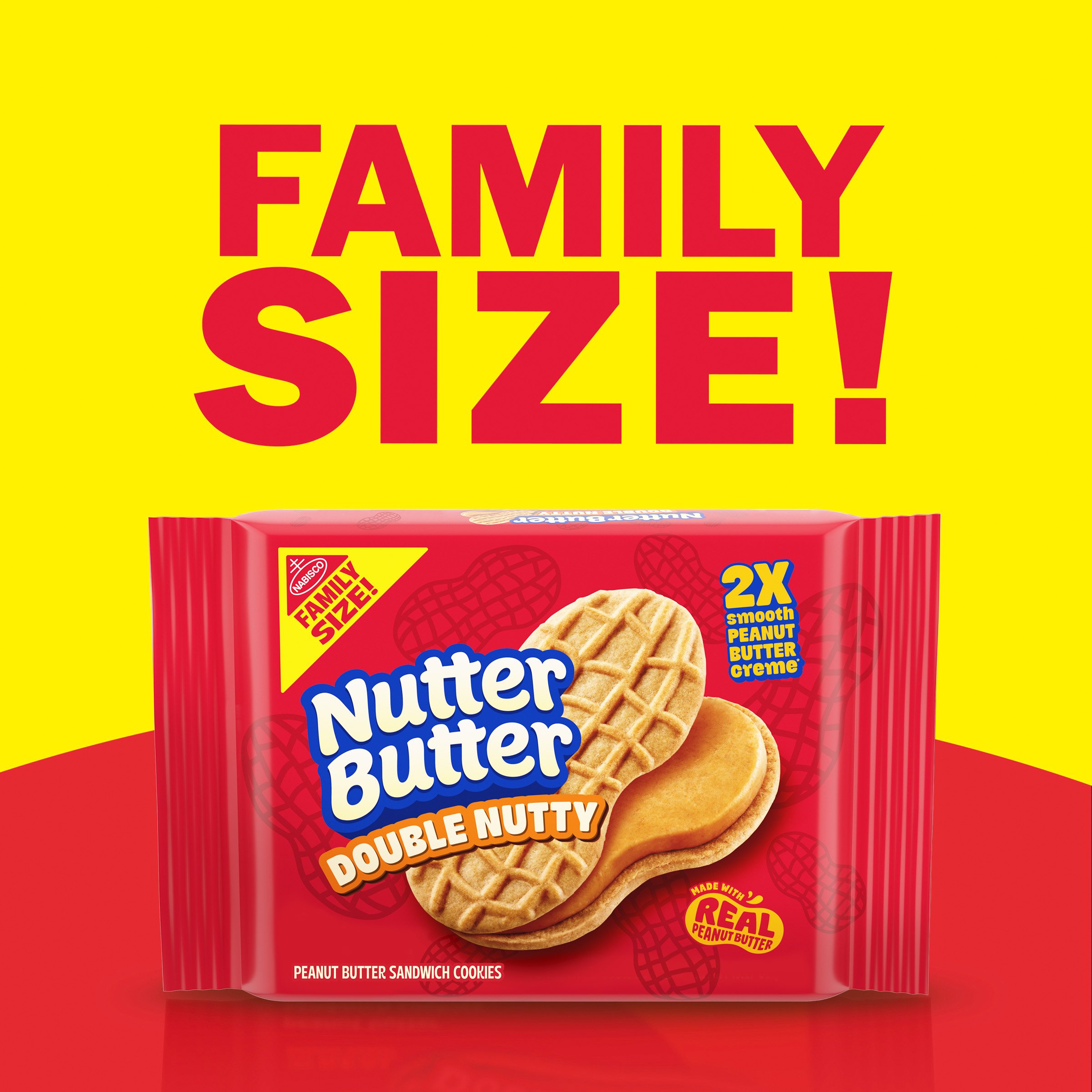 Nutter Butter Double Nutty Peanut Butter Sandwich Cookies - Family