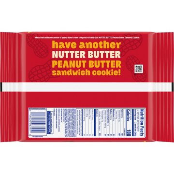 Nutter Butter Double Nutty Peanut Butter Sandwich Cookies - Family Size, 15.2 oz