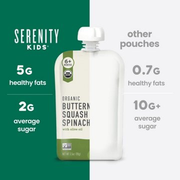 Serenity Kids Organic Pouch - Butternut Squash & Spinach with Olive Oil