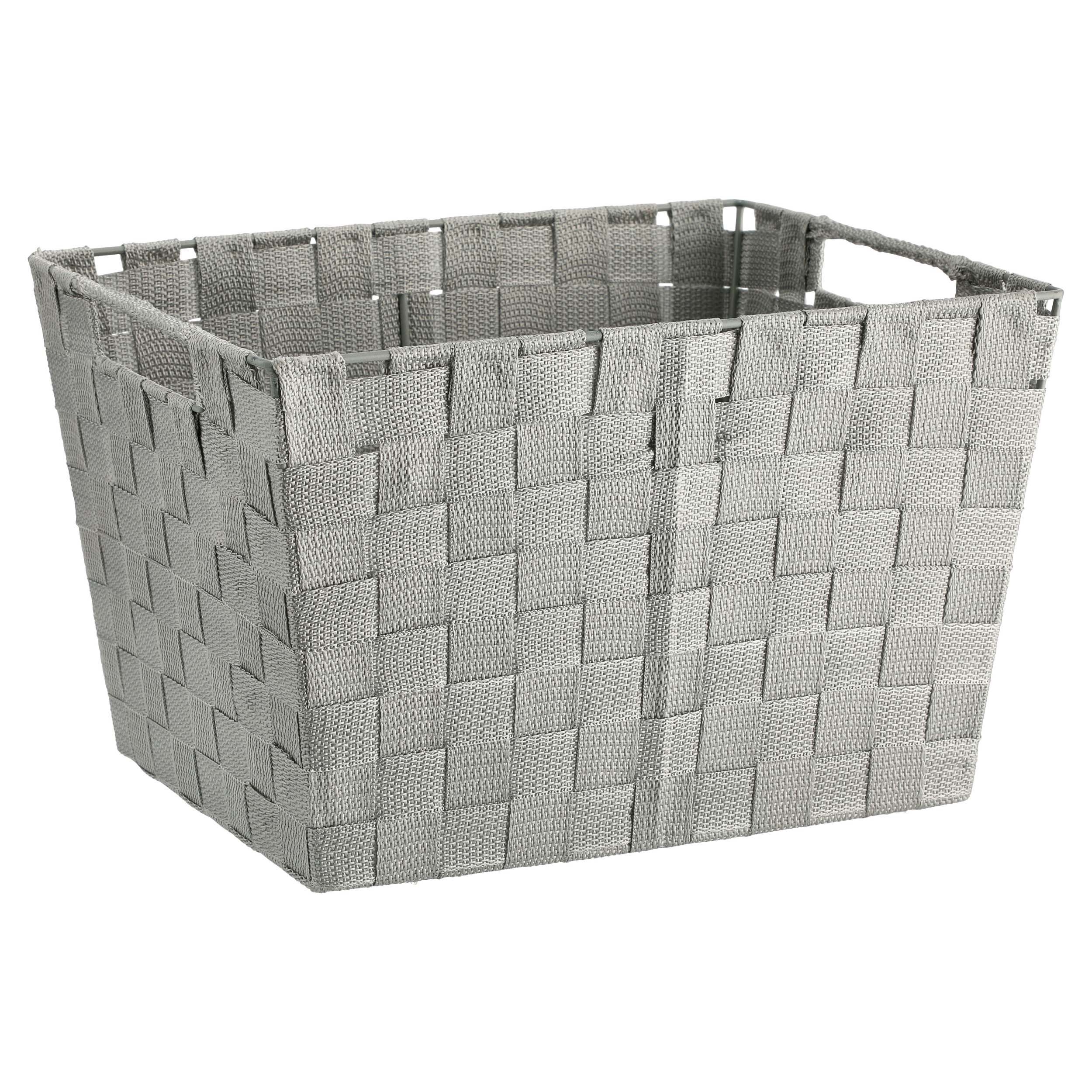 Simplify Gray Woven Strap Storage Tote Shop Storage Bins at HEB