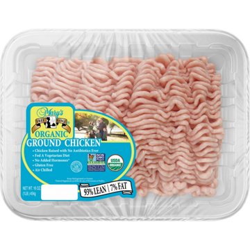 Mary's Free Range Organic Ground Chicken - 93% Lean, 16 oz