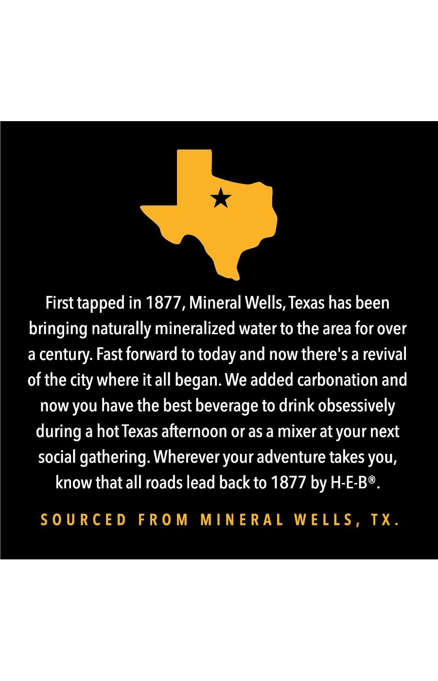 H-E-B 1877 Mineral Water; image 2 of 4