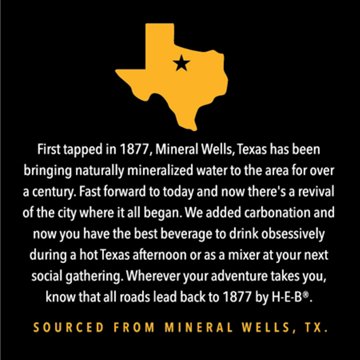 H-E-B 1877 Mineral Water