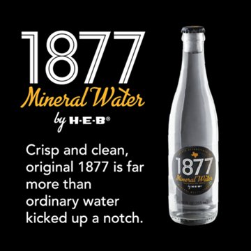 H-E-B 1877 Mineral Water 12 pk Bottles, 12 oz