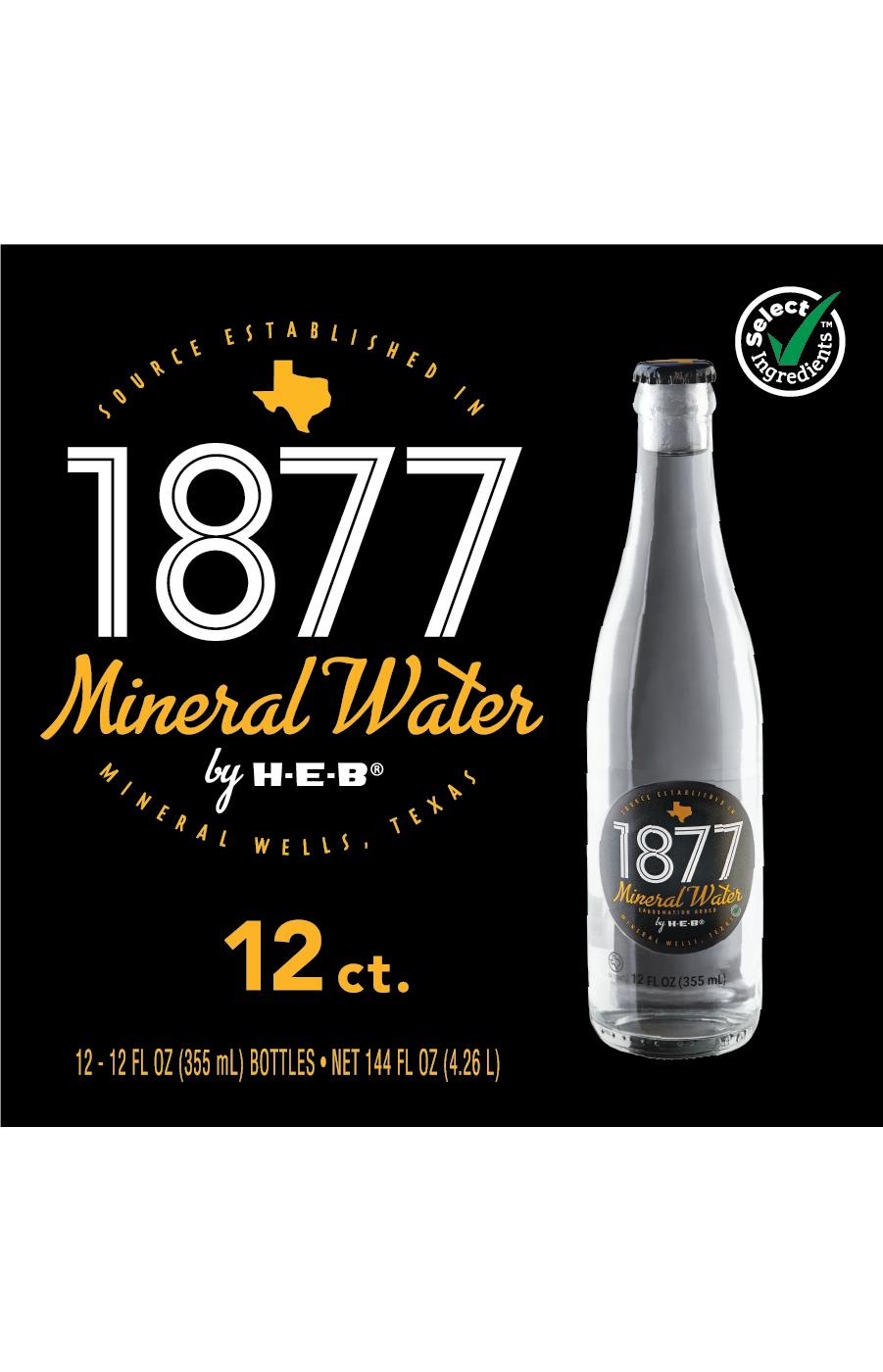 H-E-B 1877 Mineral Water 12 pk Bottles; image 3 of 9