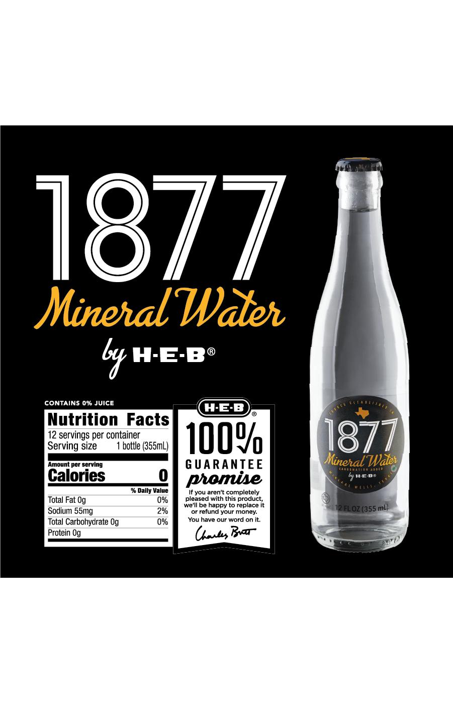 H-E-B 1877 Mineral Water 12 pk Bottles; image 4 of 9