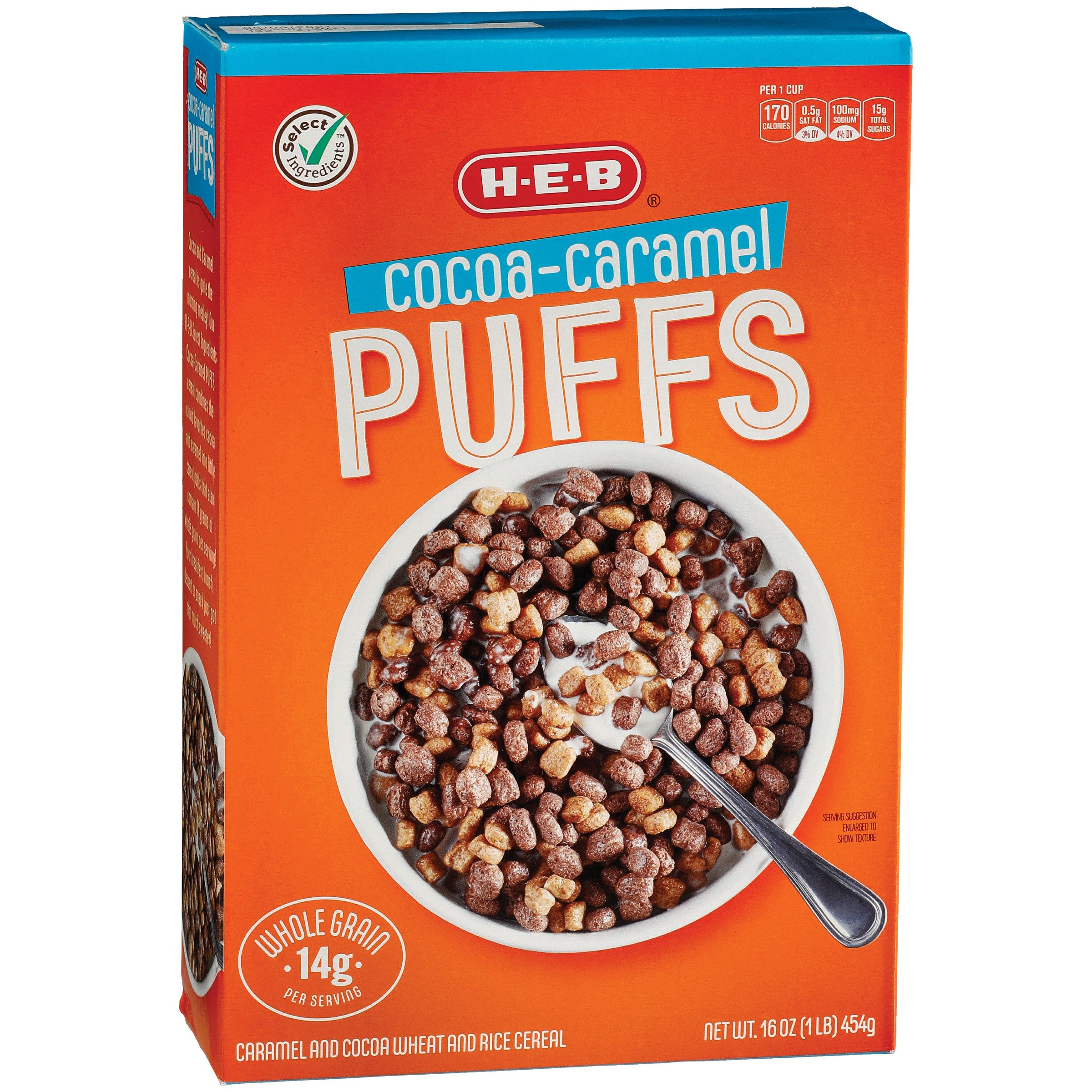 H-E-B Cocoa Caramel Puffs - Shop Cereal At H-E-B