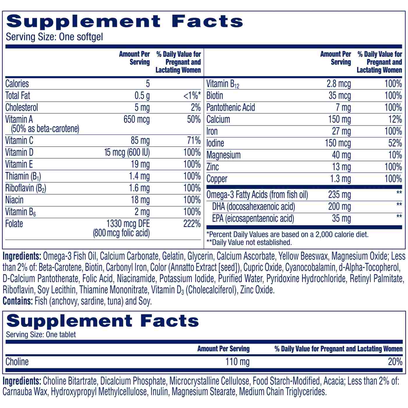 One A Day Prenatal Advanced Multivitamins & Choline with Brain Support Multipack; image 3 of 8