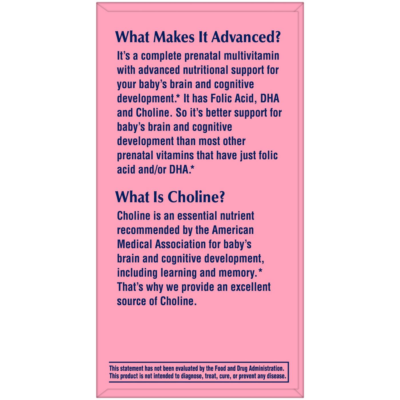 One A Day Prenatal Advanced Multivitamins & Choline with Brain Support Multipack; image 4 of 8