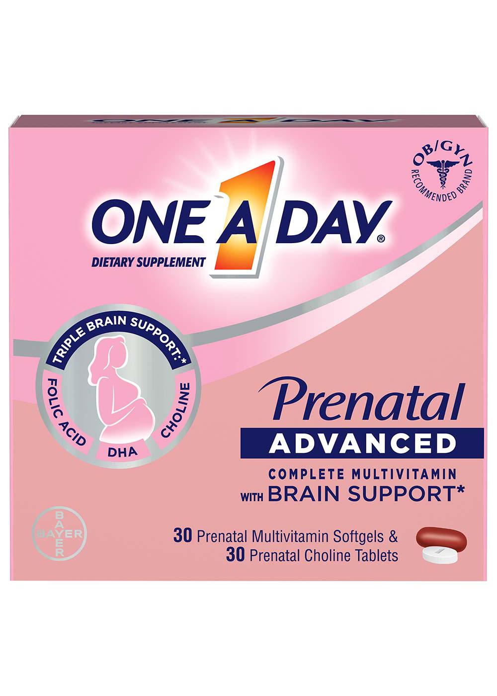 One A Day Prenatal Advanced with Brain Support; image 1 of 10