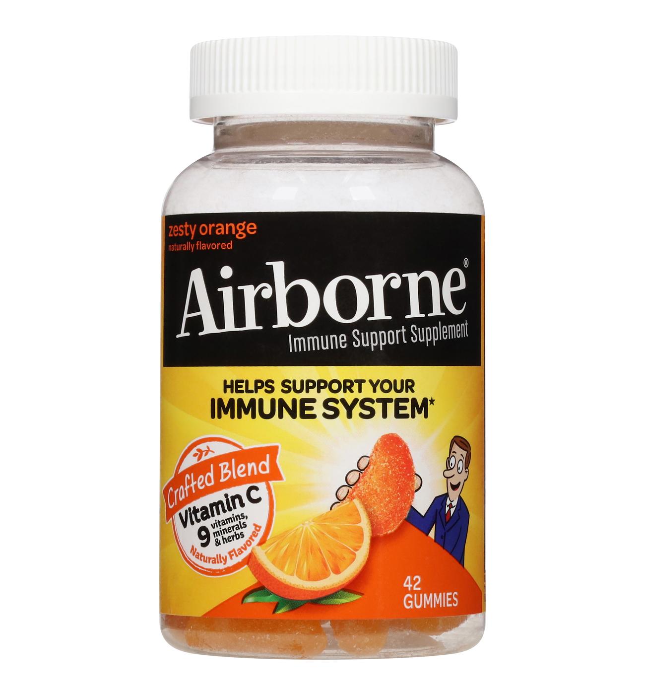 Airborne Immune Support Gummies, Zesty Orange; image 1 of 4