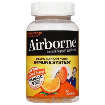 Airborne Immune Support Gummies, Zesty Orange, 42 ct