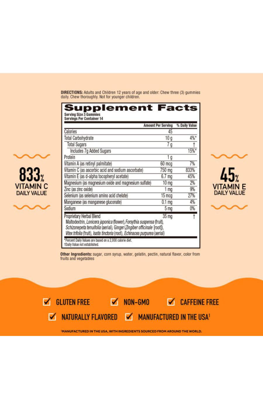 Airborne Immune Support Gummies, Zesty Orange; image 3 of 4