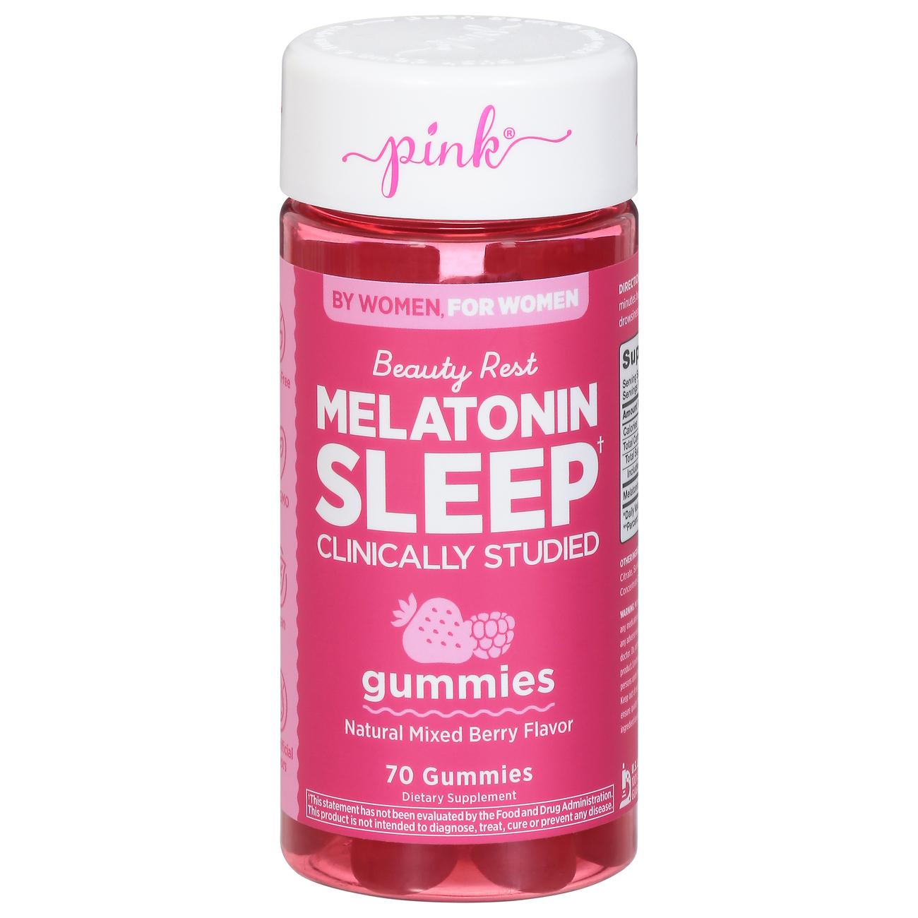 Pink Beauty Rest Melatonin Sleep Gummies
