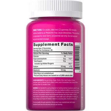 Pink Beauty Rest Melatonin Sleep Gummies - Mixed Berry, 70 ct