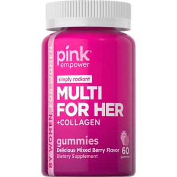 Pink Simply Radiant Multivitamin For Her + Collagen Gummies, 60 ct