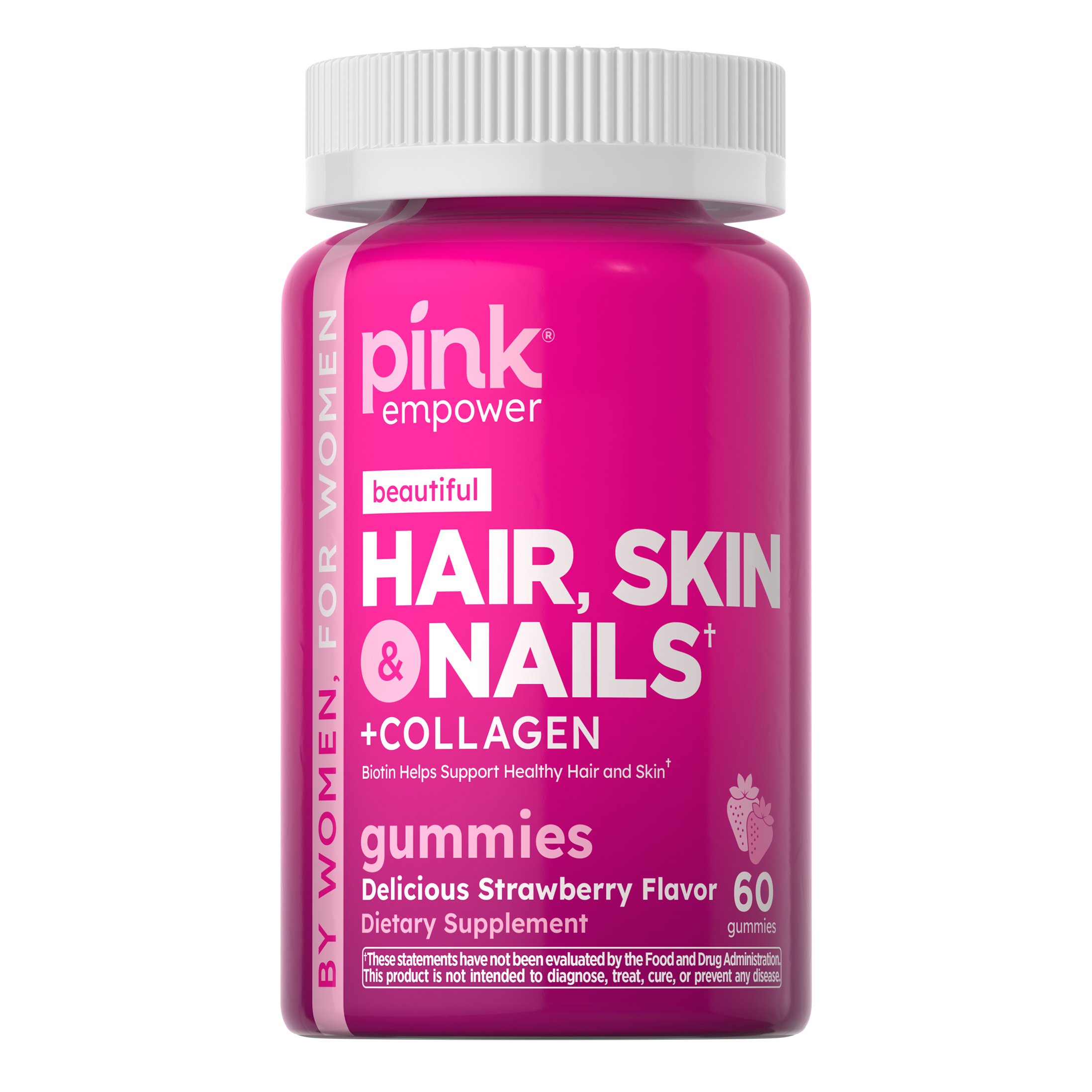 Pink Dazzling Hair, Skin & Nails + Collagen Strawberry Gummies Shop