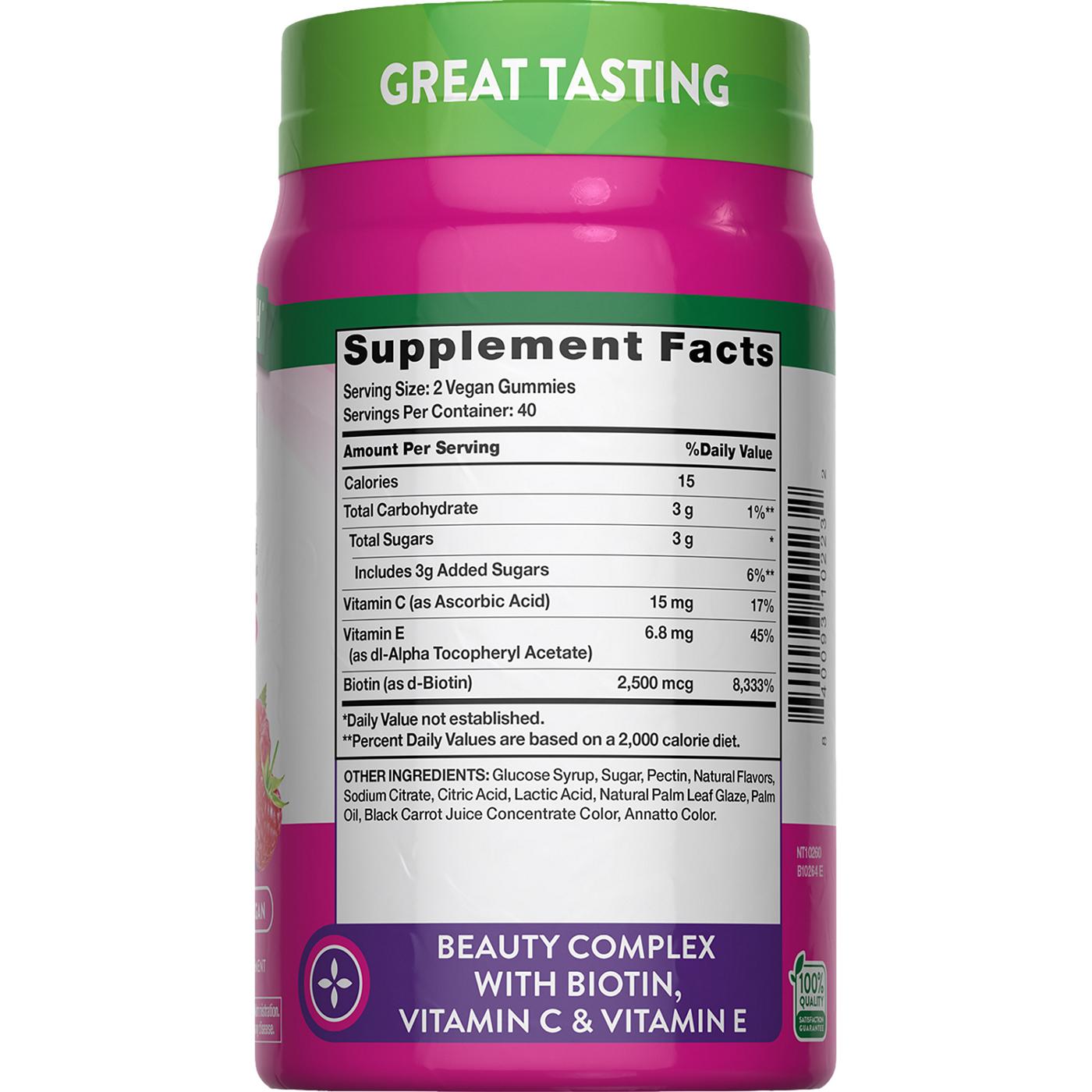 Nature's Truth Hair, Skin & Nails Biotin 2500mcg Gummies - Fruit Flavor; image 3 of 4