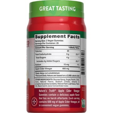 Nature's Truth Apple Cider Vinegar Gummies - 600 mg
