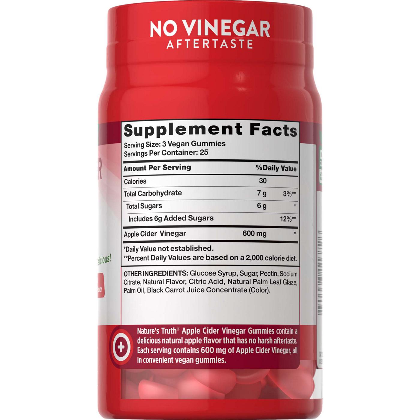 Nature's Truth Apple Cider Vinegar Gummies - 600 mg; image 4 of 4