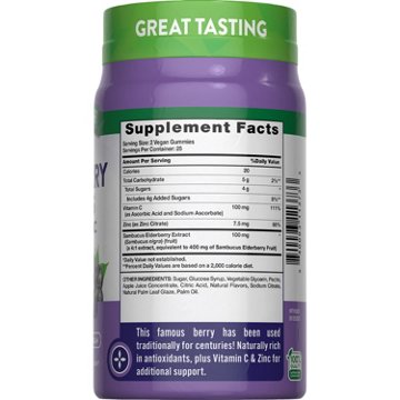 Nature's Truth Sambucus Black Elderberry Gummies, 50 ct