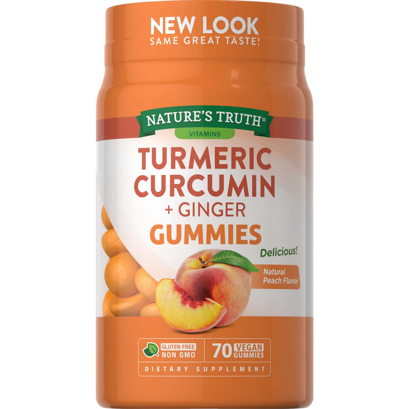 Nature's Truth Turmeric Curcumin + Ginger Gummies - Peach; image 1 of 4
