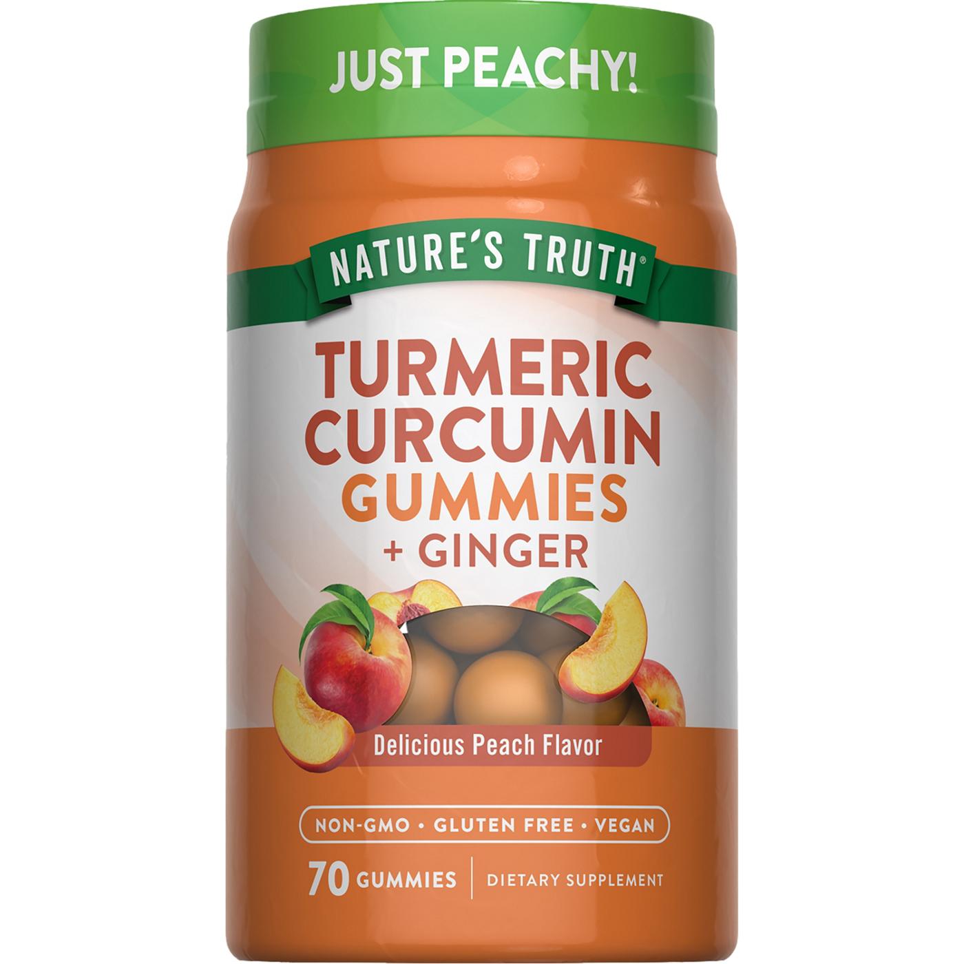 Nature's Truth Turmeric Curcumin + Ginger Gummies - Peach; image 1 of 4