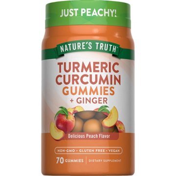 Nature's Truth Turmeric Curcumin & Ginger Gummies - Peach, 70 ct