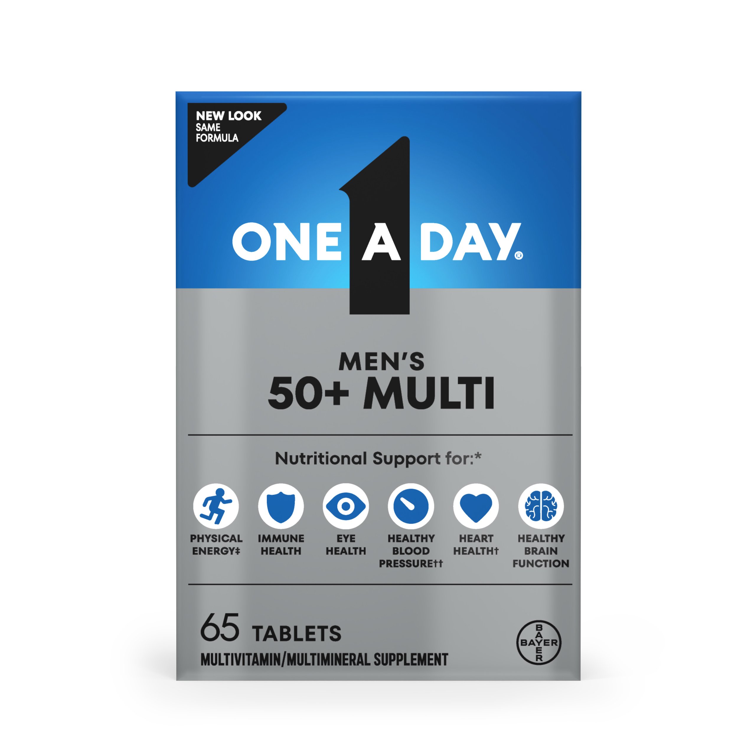 One A Day Mens 50+ Complete Multivitamin, 65 ct
