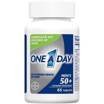 One A Day Mens 50+ Complete Multivitamin, 65 ct