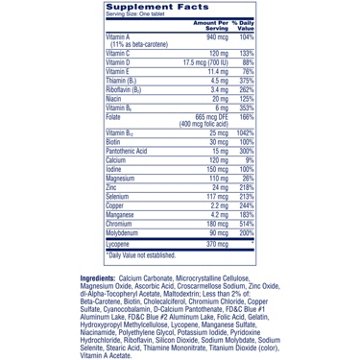 One A Day Mens 50+ Complete Multivitamin, 65 ct