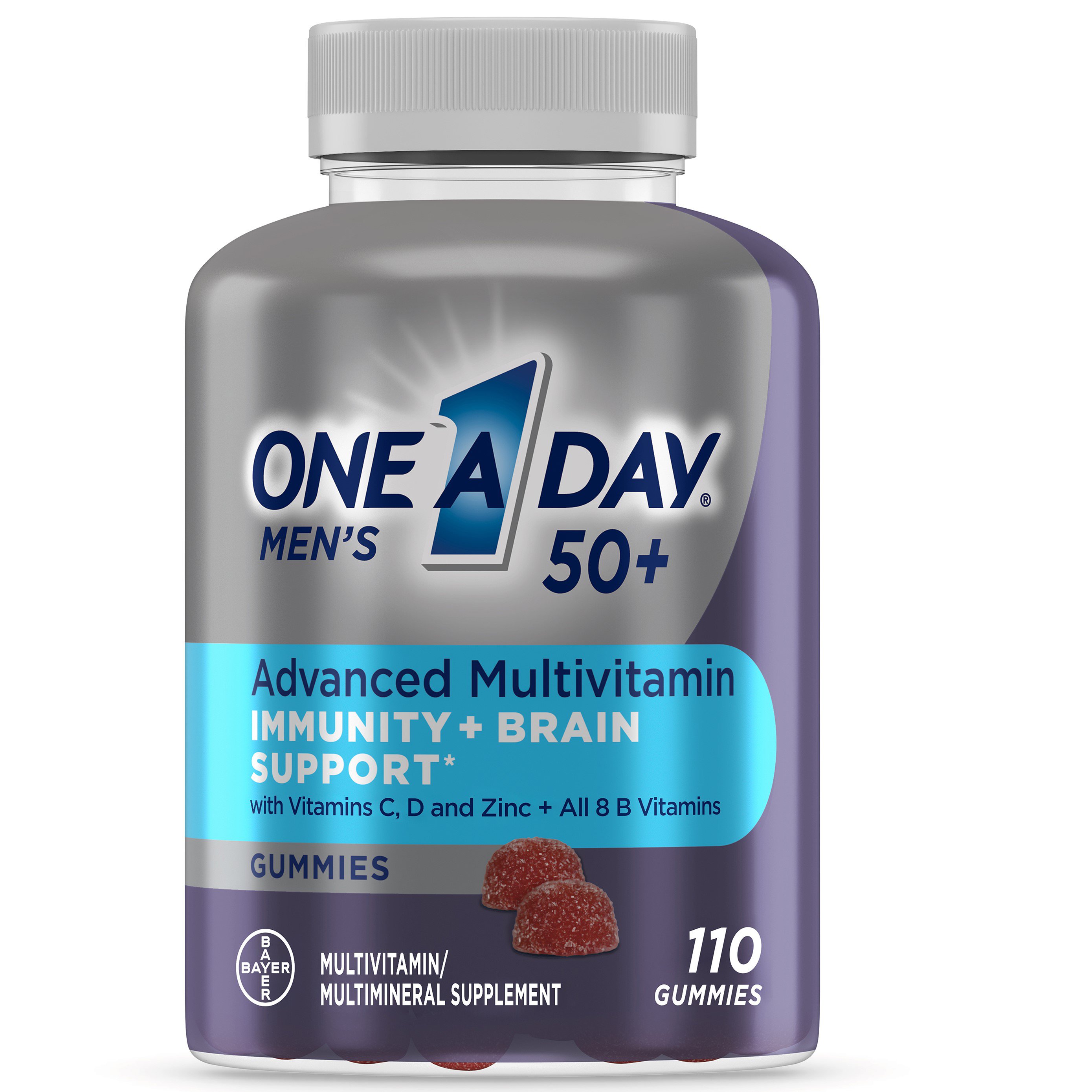 One A Day Men's 50+ Advanced Multivitamin with Brain Support Shop