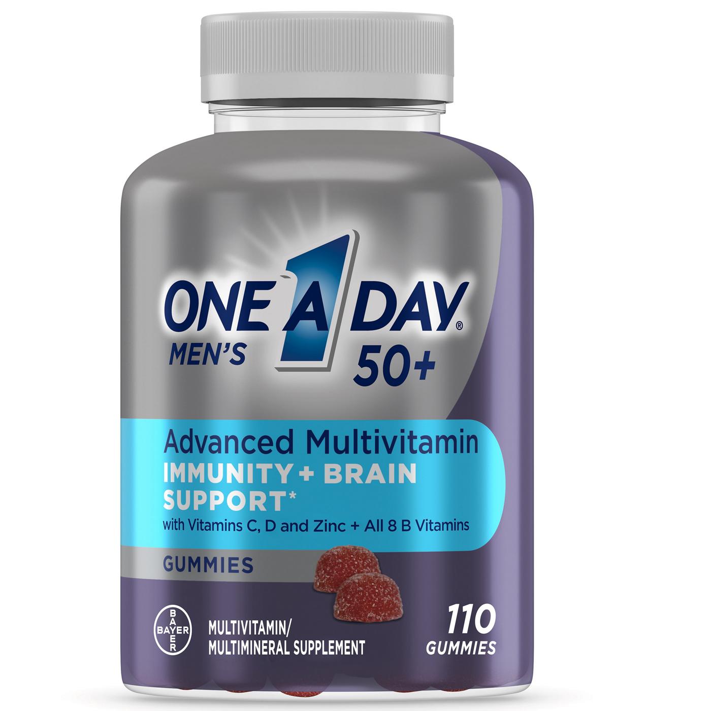 One A Day Men's 50+ Advanced Multivitamin Gummies; image 1 of 5