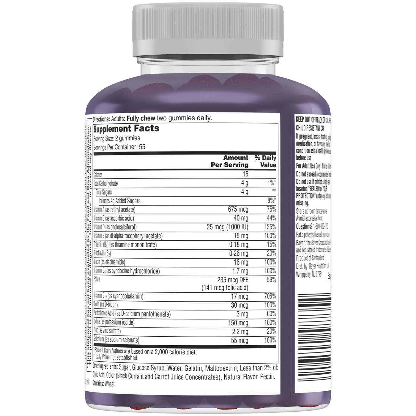 One A Day Men's 50+ Advanced Multivitamin Gummies; image 4 of 5