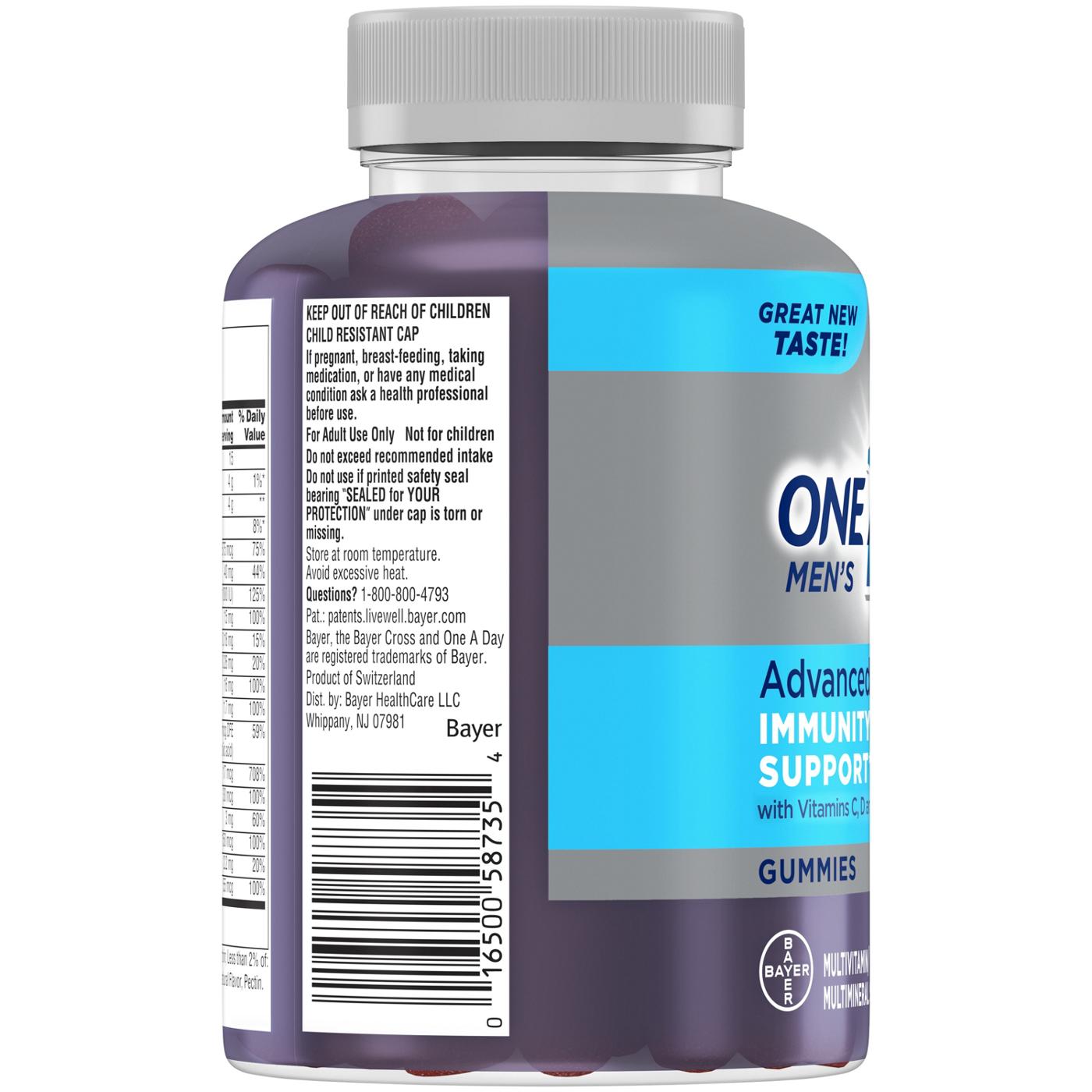 One A Day Men's 50+ Advanced Multivitamin Gummies; image 4 of 5