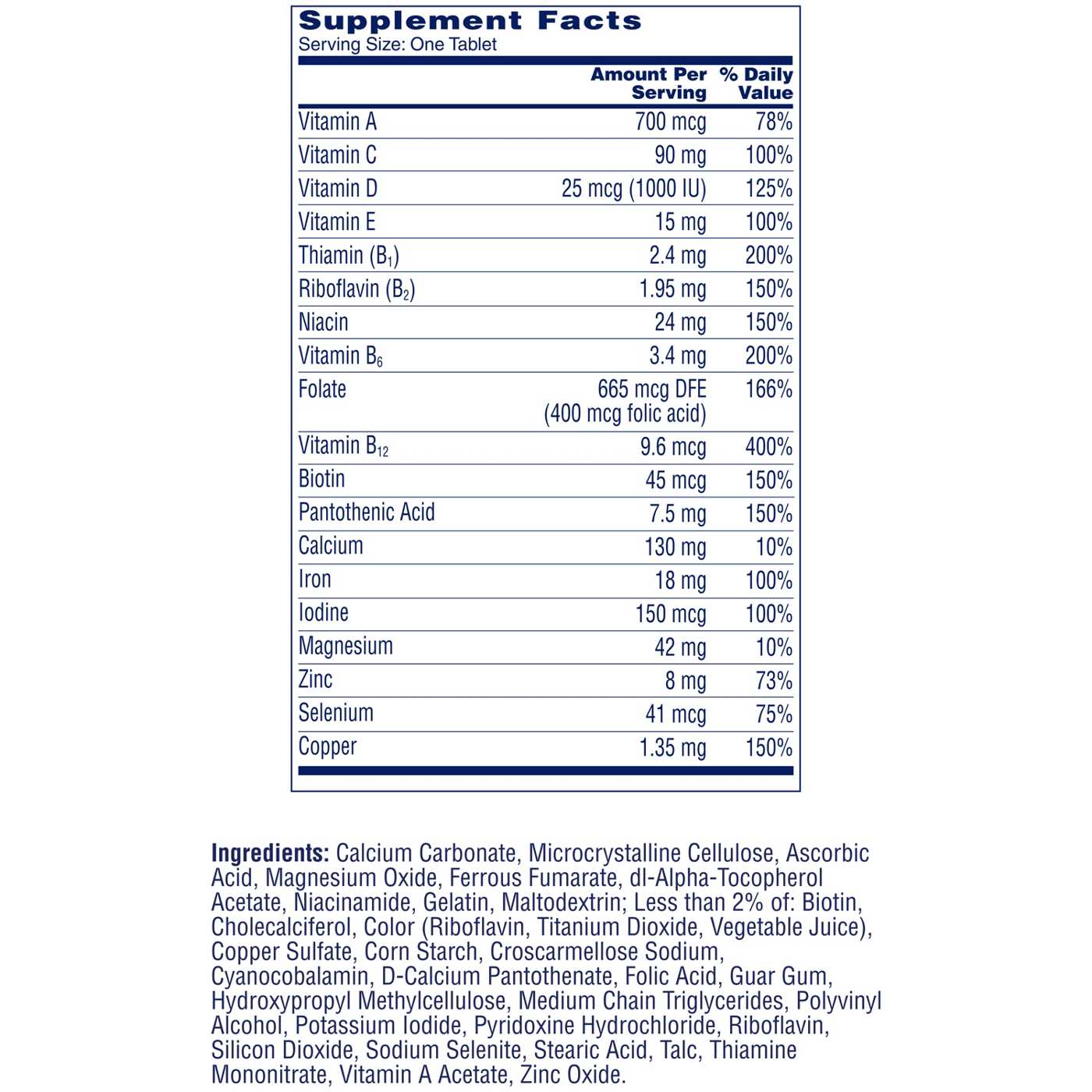 One A Day Women's Complete Multivitamin Tablets; image 5 of 8