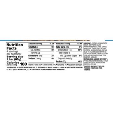 Quest 20g Protein Bars - Oatmeal Chocolate Chip