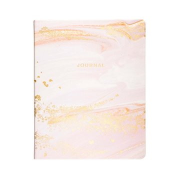 Eccolo Pink Marble Desk Size Journal, 8 x 10 in