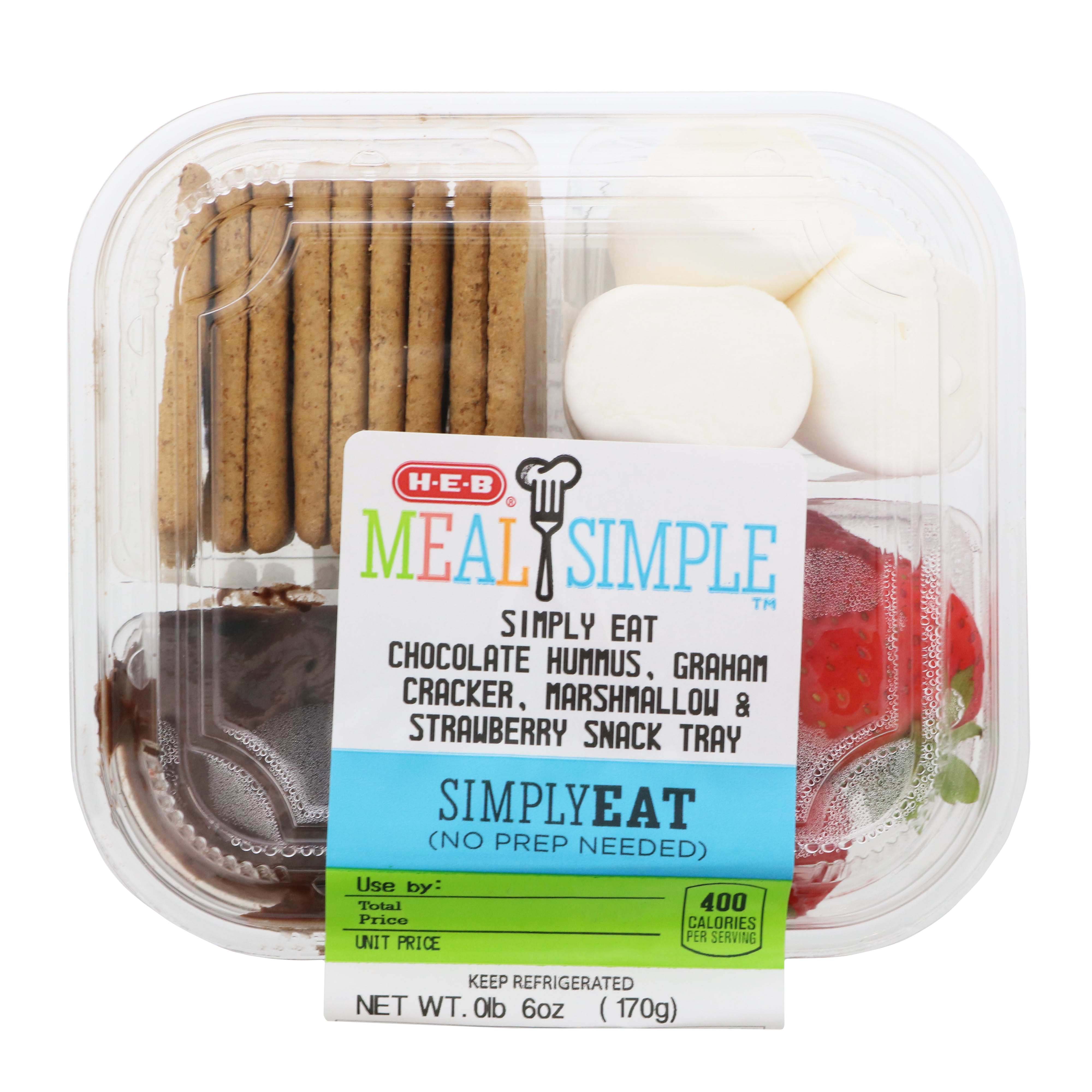 HEB Meal Simple Strawberry, Chocolate Hummus, Graham Cracker
