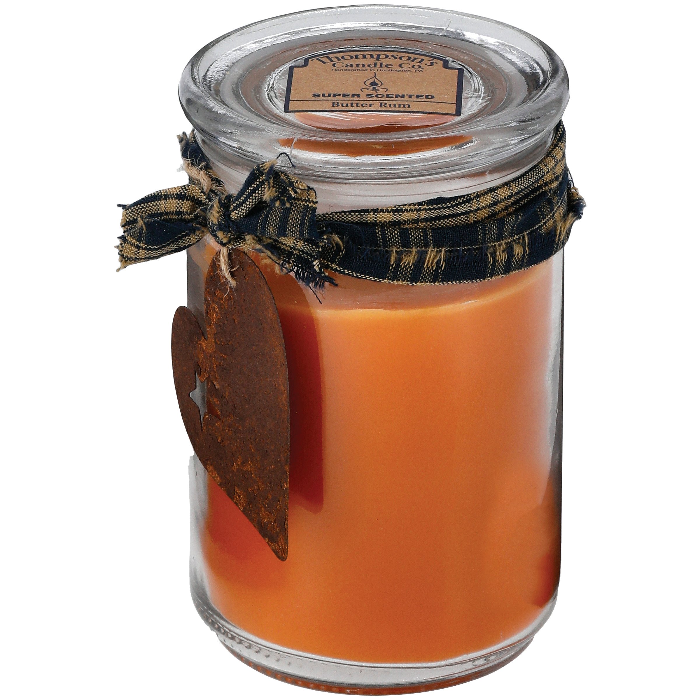 Thompsons Candle Co. Butter Rum Super Scented Tall Country Jar Candle