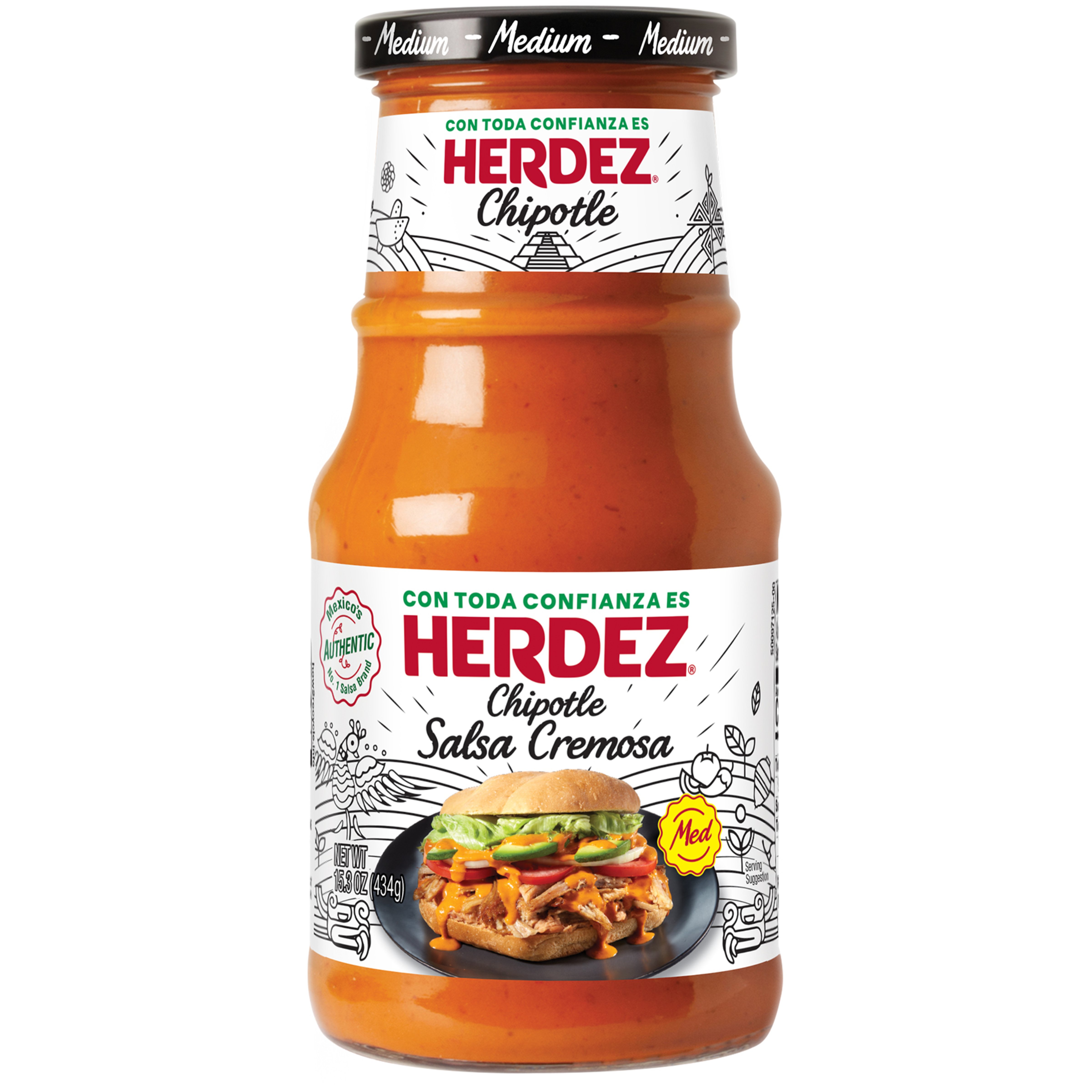 Herdez Medium Chipotle Salsa Cremosa Shop Salsa & dip at HEB