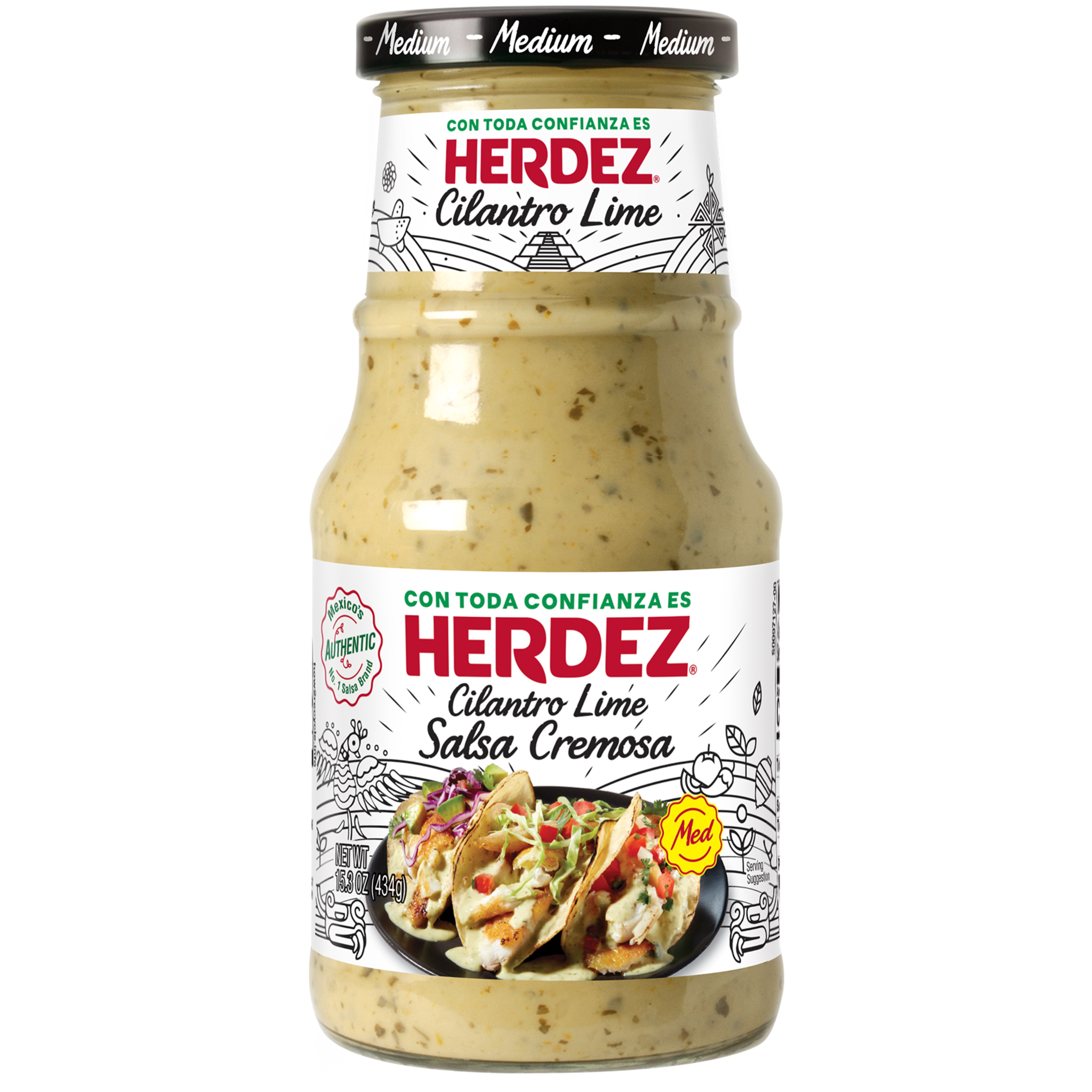 Herdez Medium Cilantro Lime Salsa Cremosa - Shop Salsa & Dip At H-E-B