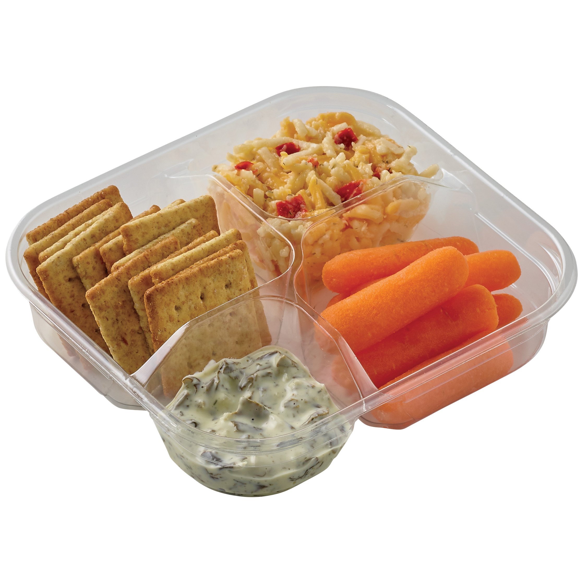 Meal Simple by H-E-B Snack Tray - Sugar Snap Peas, Carrots, Almonds, Hummus  & Trail Mix - Shop Snack Trays at H-E-B