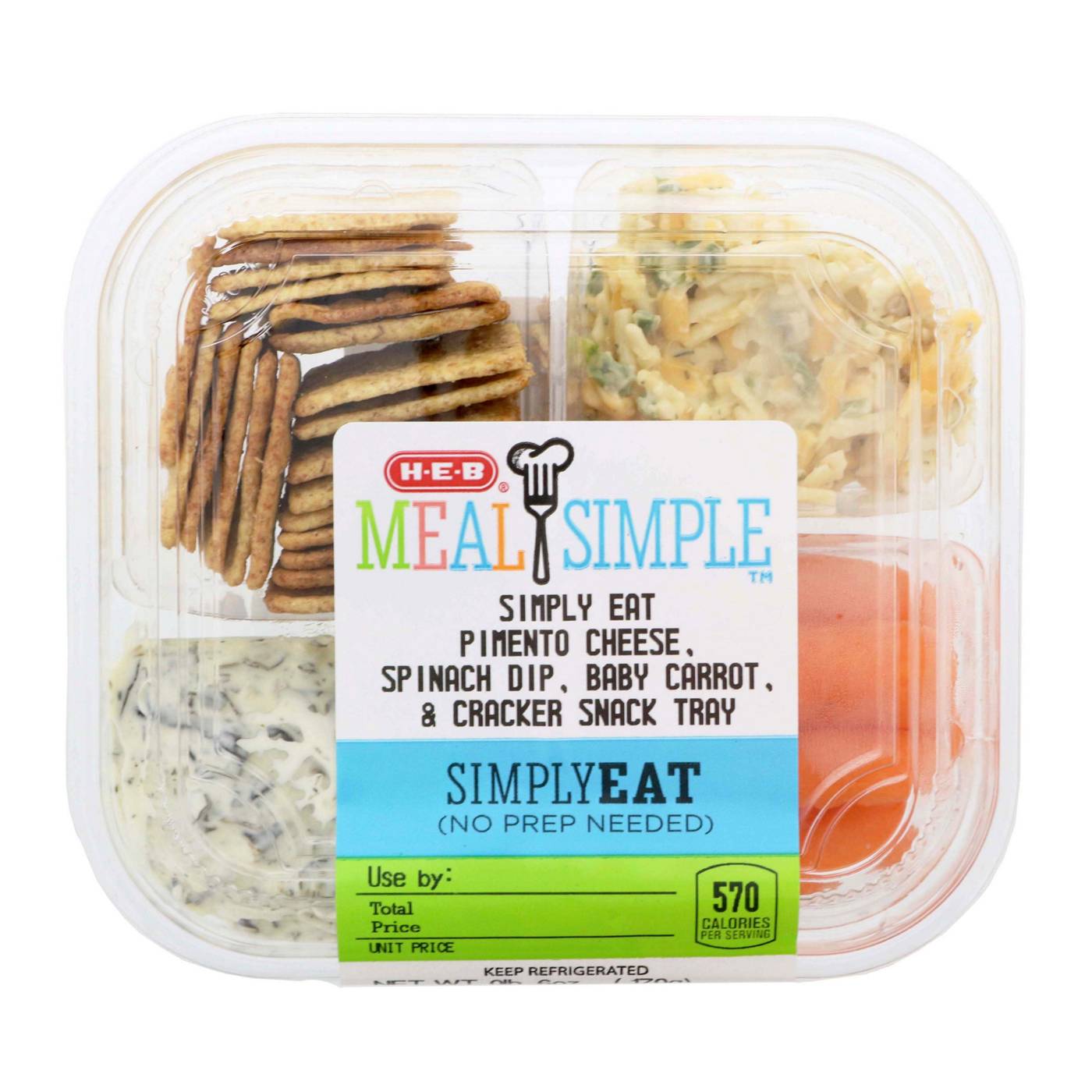 Meal Simple by H-E-B Snack Tray - Pimento Cheese, Wheat Crisps, Carrots ...