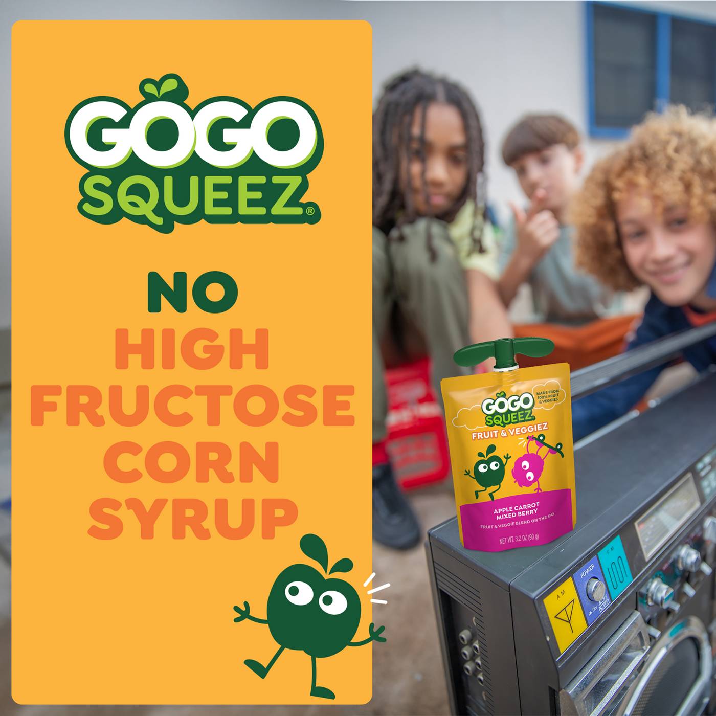 GoGo squeeZ Fruit & Veggiez No Sugar Added Mixed Berry/ Pear Applesauce Variety Pouches; image 4 of 8