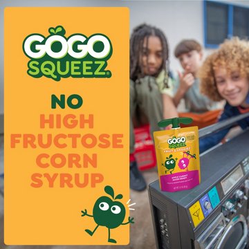 GoGo squeeZ Fruit & Veggiez No Sugar Added Mixed Berry/ Pear Applesauce Variety Pouches, 12 ct