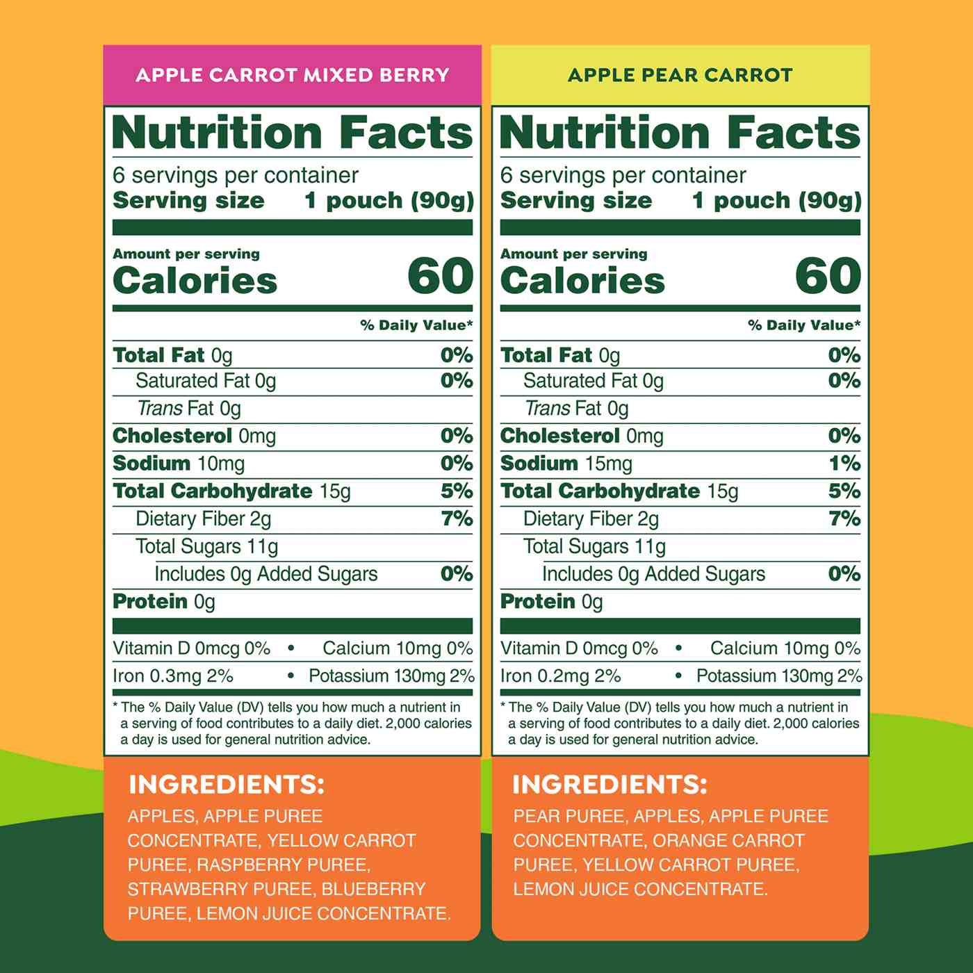 GoGo squeeZ Fruit & Veggiez No Sugar Added Mixed Berry/ Pear Applesauce Variety Pouches; image 5 of 8