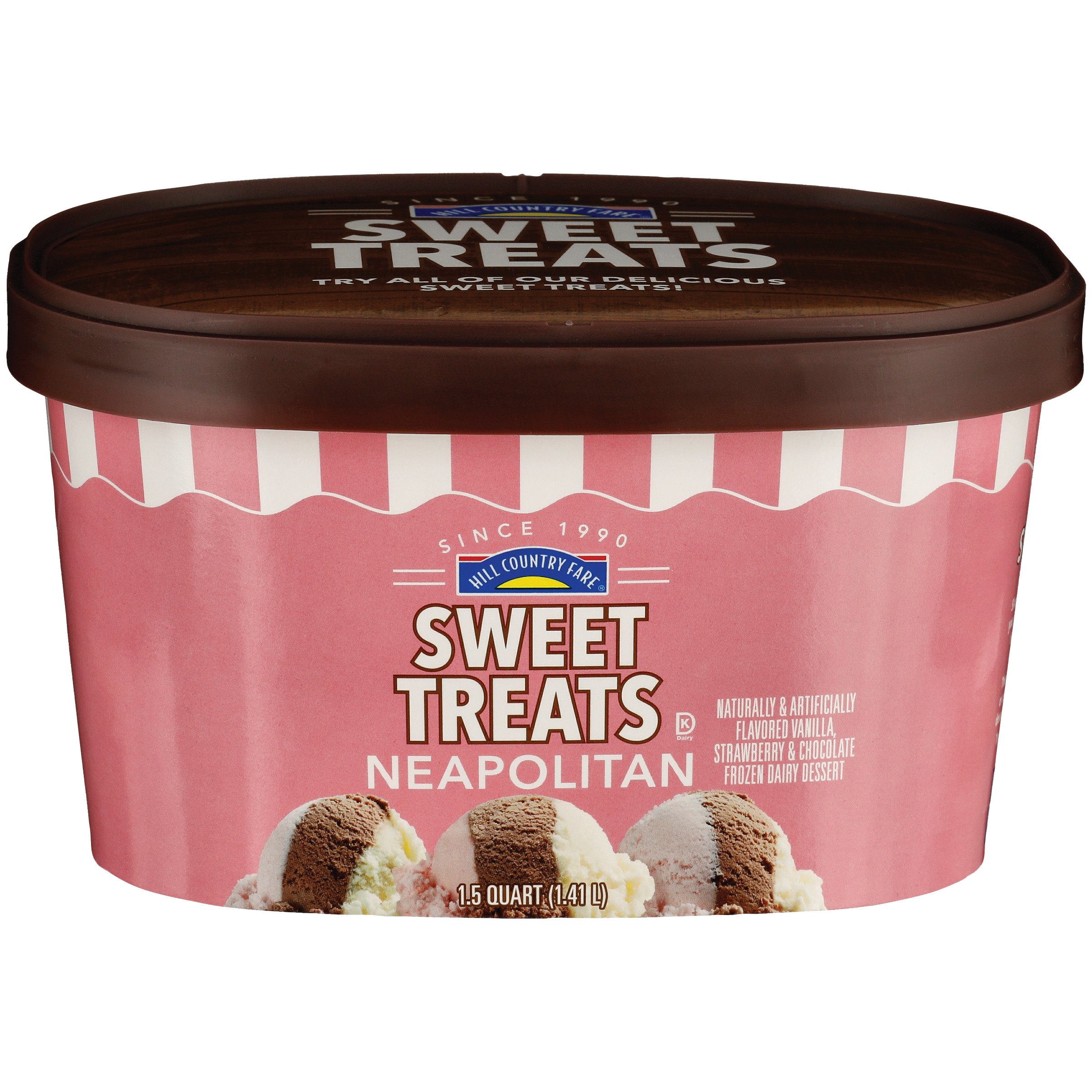 Hill Country Fare Sweet Treats Neapolitan Ice Cream, 1.5 qt | Low